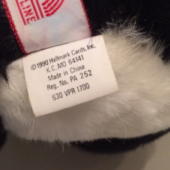 Hallmark Teddy Bear by HEARTLINE 1990 7” Black - Picture 6 of 8